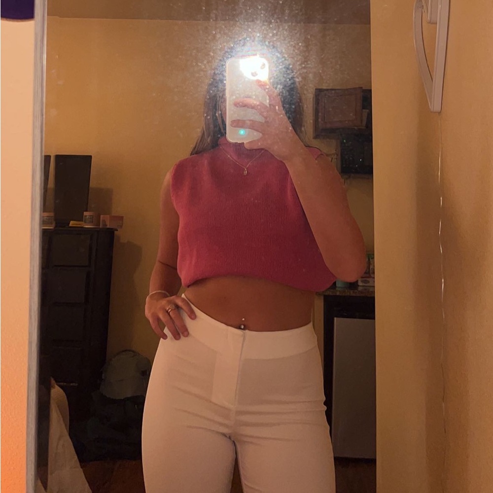 Pink tank top sweater